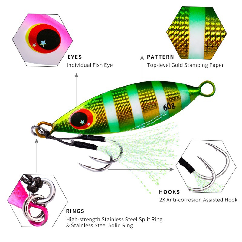 Metal Slow Jig Lure Hard Artif - Fishing Lure Spoon 리뷰 및 가격