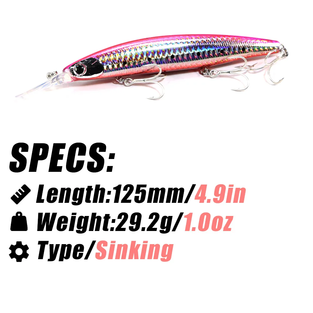 B&U 125mm Sinking Minnow Sea F - Fishing Lure Jerkbait 리뷰 및 가격